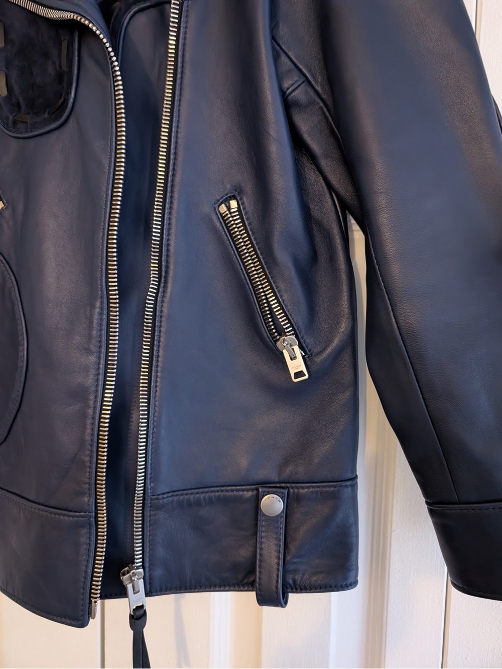 Vintage Coach Rip Repair Western Moto Leather Jacket NWT - Picture 6 of 16